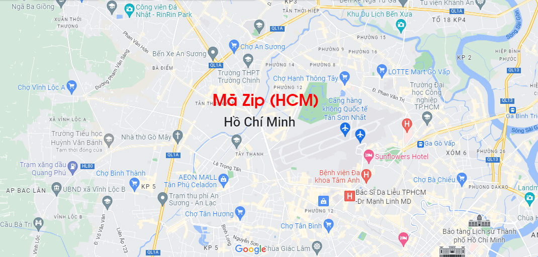 mã bưu điện Hỗ Chí Minh